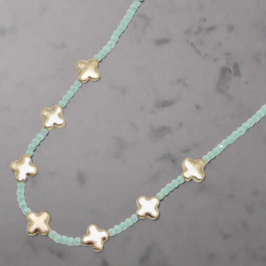 Mint Color Bead Necklace