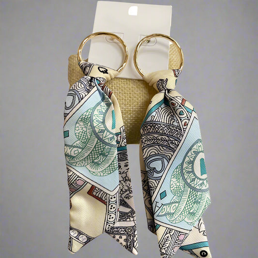 Fabric Earrings, Ivory