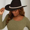 Black Cowgirl Hat with Pearl
