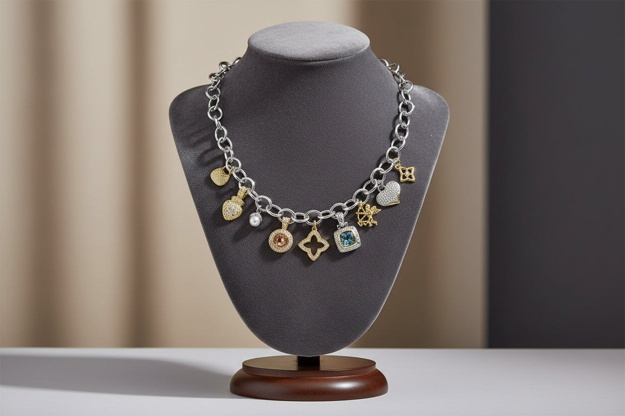 Two-Tone Charm Necklace