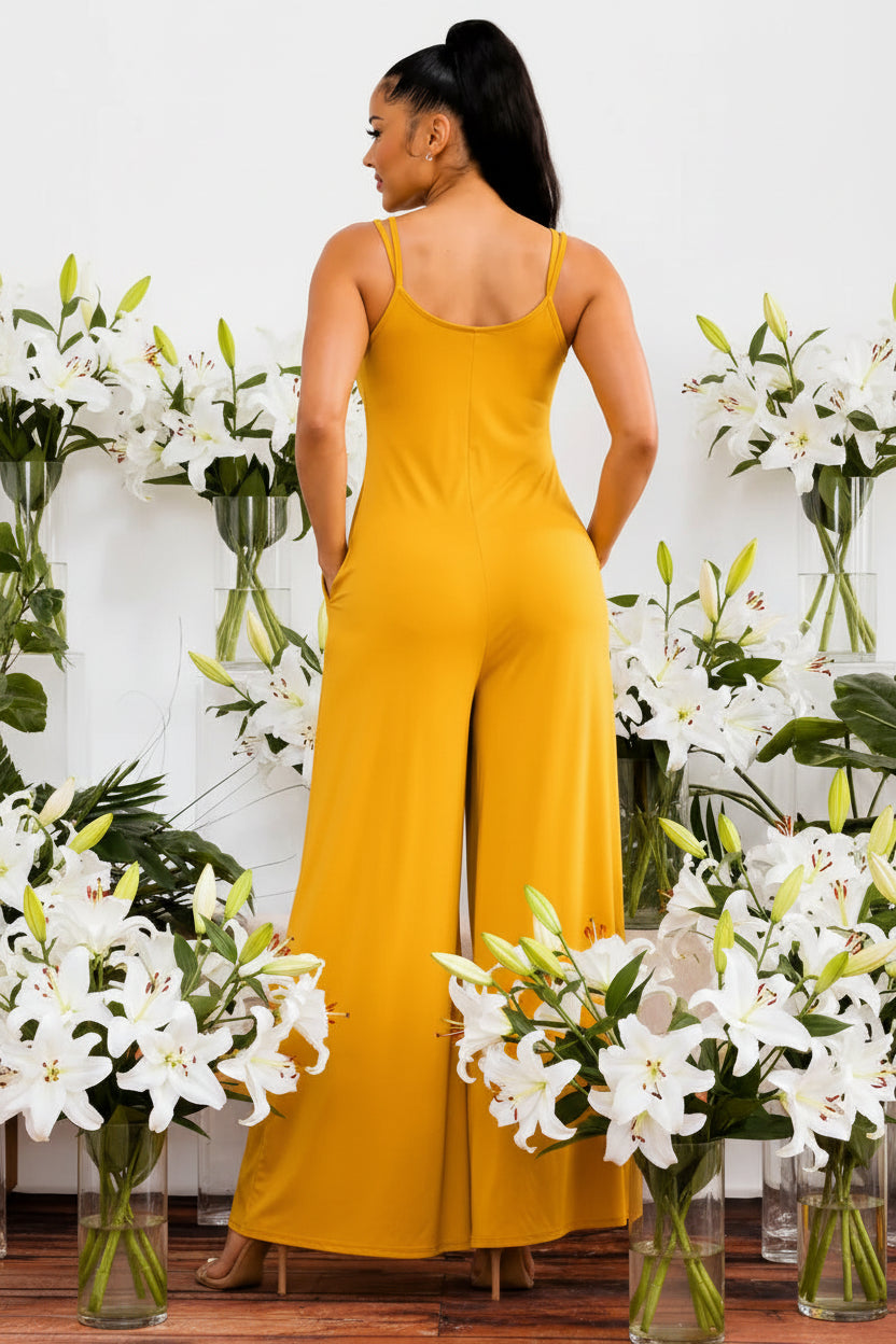 Jumpsuit Wide-Leg, Yellow
