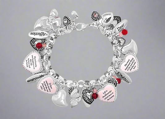 Love Is In The Air Charm Bracelet, Silver