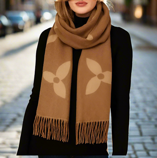 Floral Scarf Brown