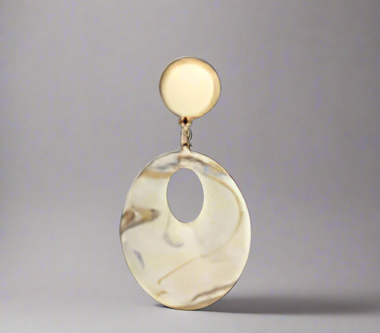 Cream Acrylic Earrings