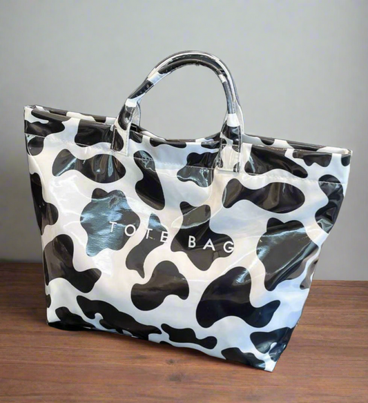 Cow Print Tote Handbag