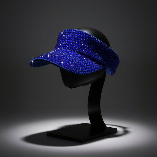 Bling Blue Rhinestone Sun Visor