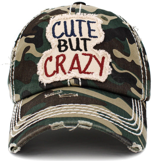 CAMO CAP CUTE BUT CRAZY