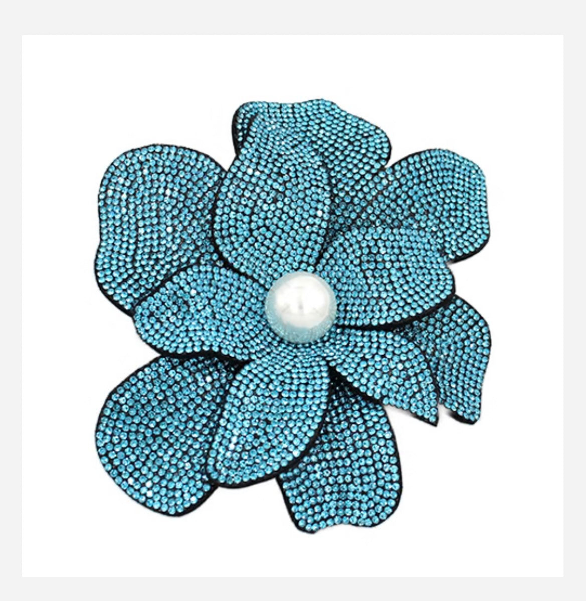 Teal Flower Brooch