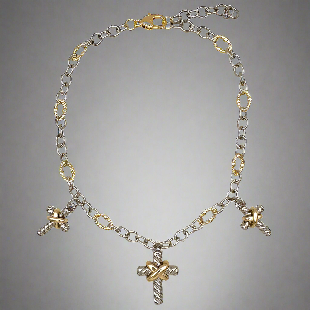 Tri-Cross Necklace