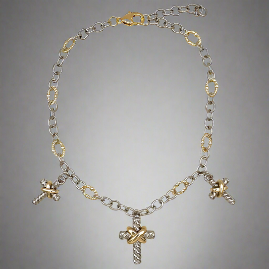 Tri-Cross Necklace