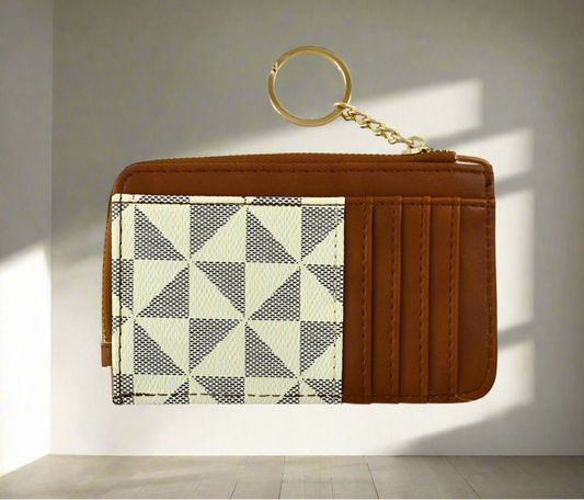 Key Chain Card Wallet, Ivory