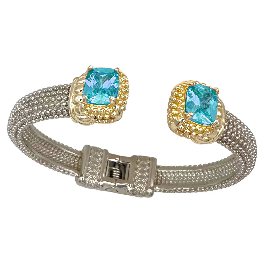 Cubic Zirconia Ocean Blue Bangle