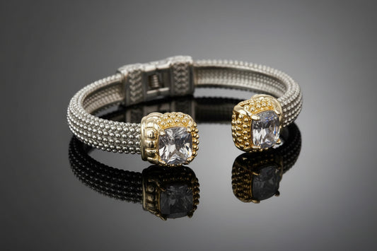 Cubic Zirconia Clear Stone Bangle
