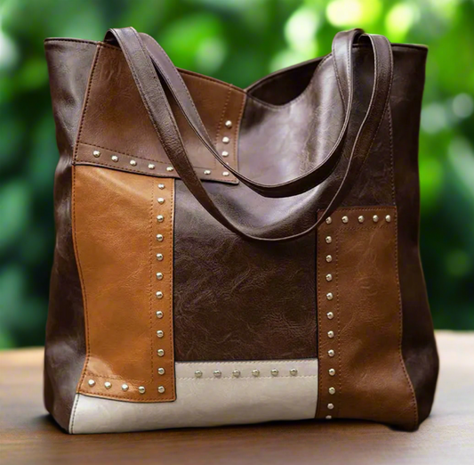 Tote Bag with Patchwork, Coffee Bean
