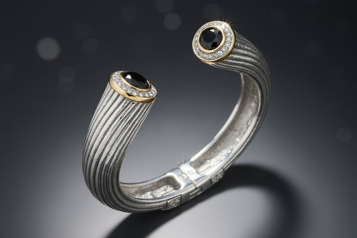 14K Gold Plated Open Cuff Bangle Bracelet