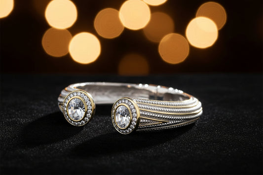 14K Gold-Plated Open Bangle Bracelet