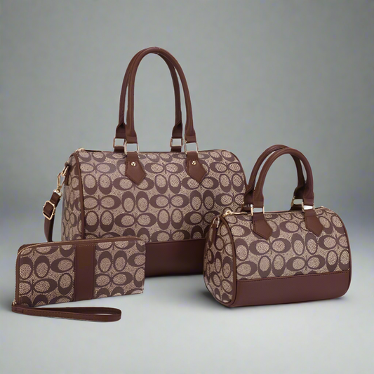 3-in-1 Handbag Set, Brown