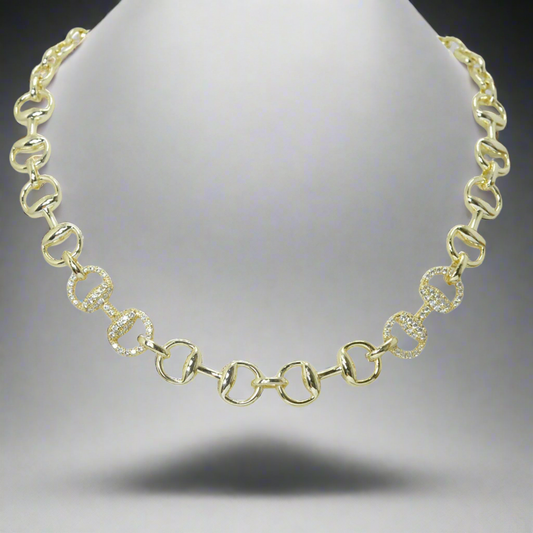 14K GOLD PLATED CZ NECKLACE
