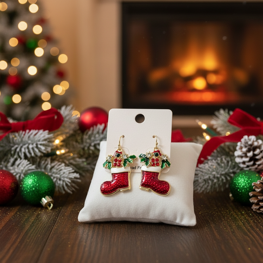 FESTIVE BOOT EARRINGS