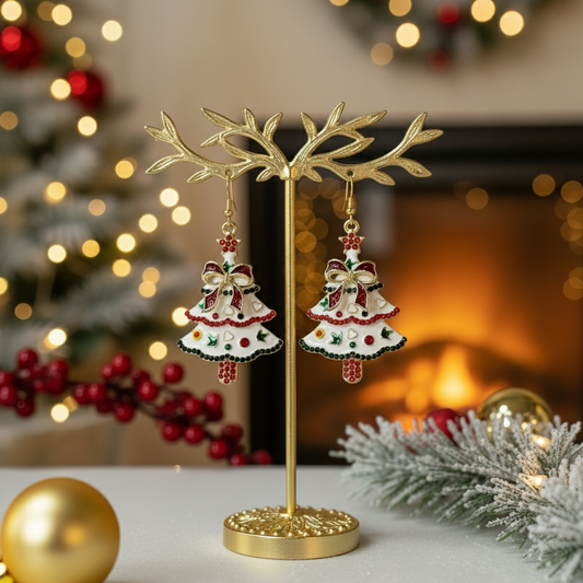 FESTIVE XMAS TREE EARRINGS