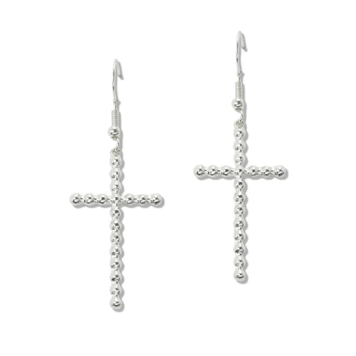 Silver Cross Earrings