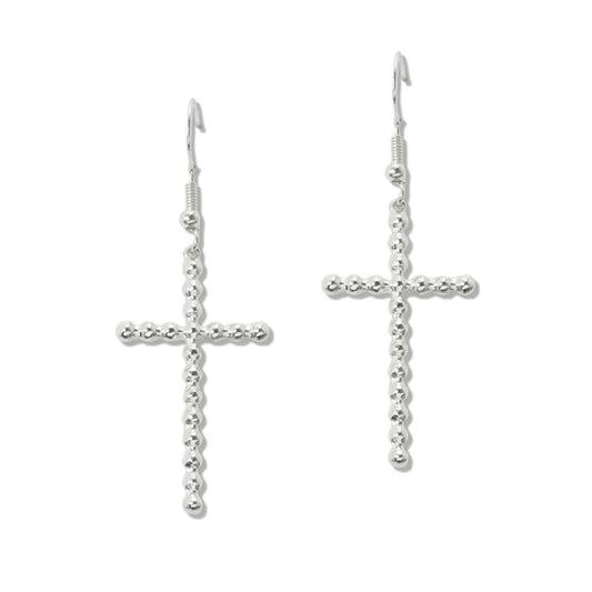 Silver Cross Earrings
