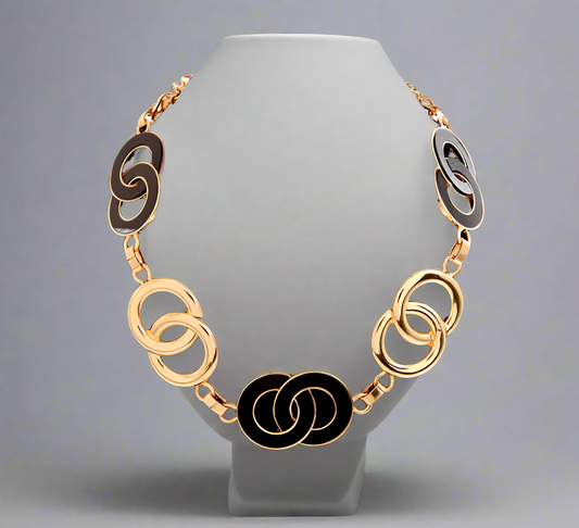 Black Gold Statement Necklace