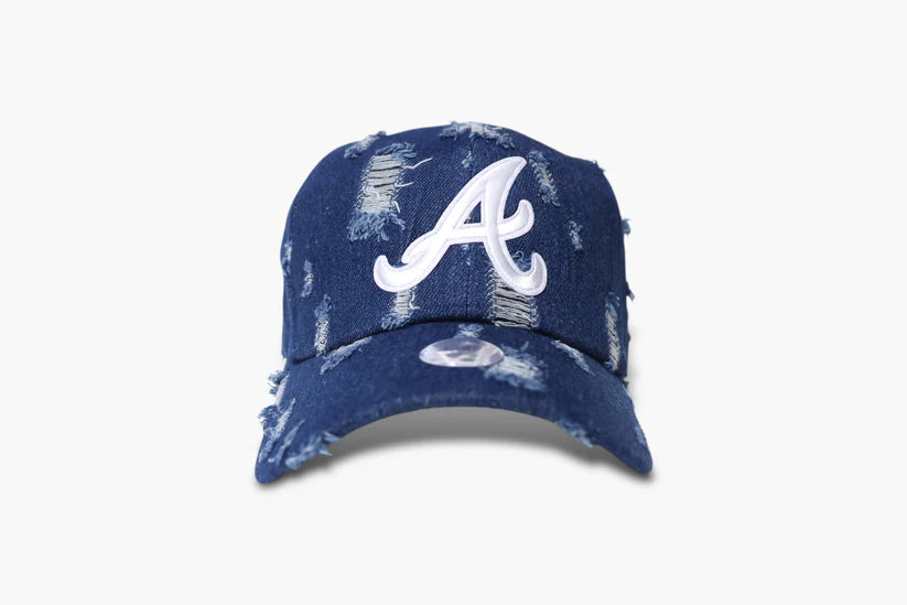 DENIM CAP, DISTRESSED