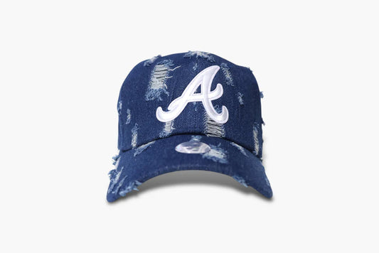 DENIM CAP, DISTRESSED