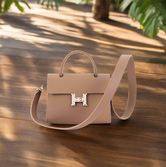Khaki H Tote Bag