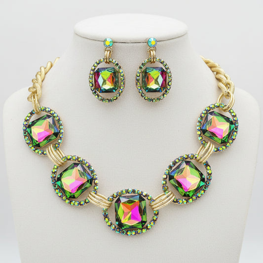 Vitrail Medium Stones Crystal Link Necklace