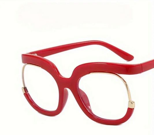 Oversized Glasses, Red