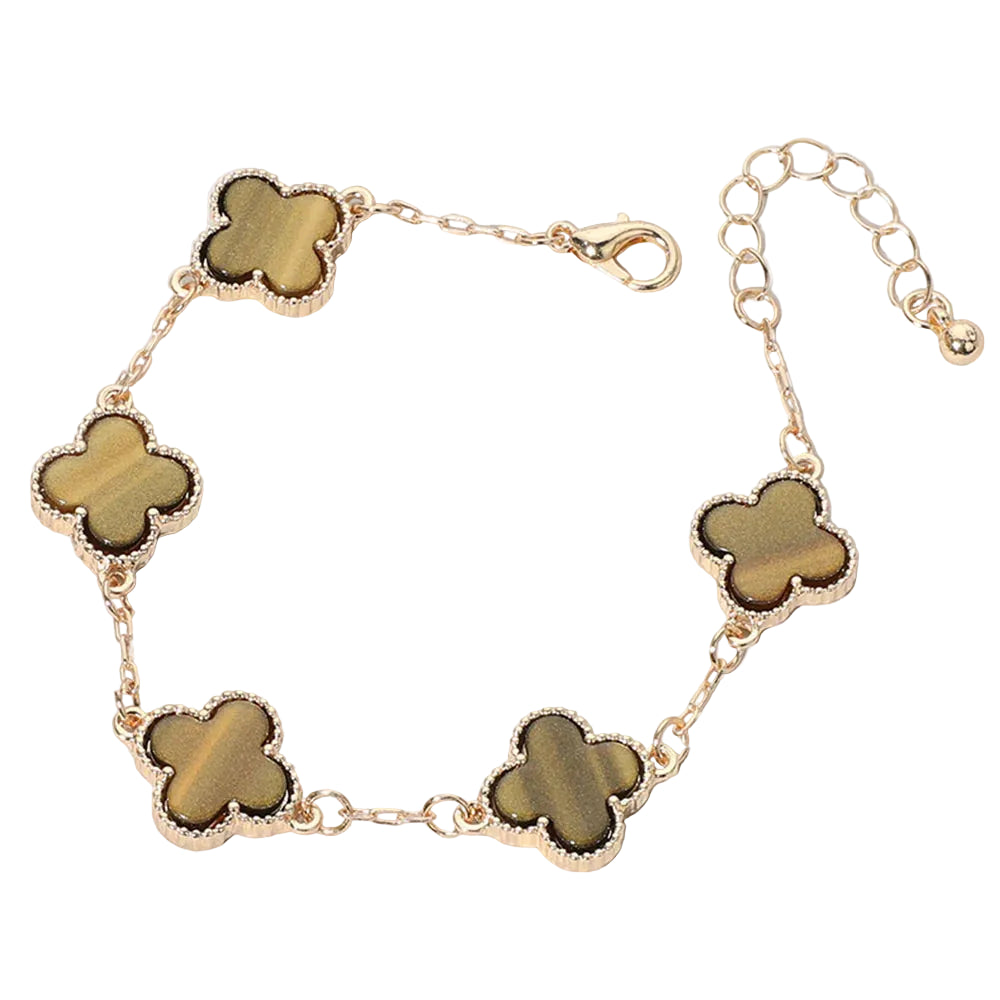 Brown Clover Bracelet
