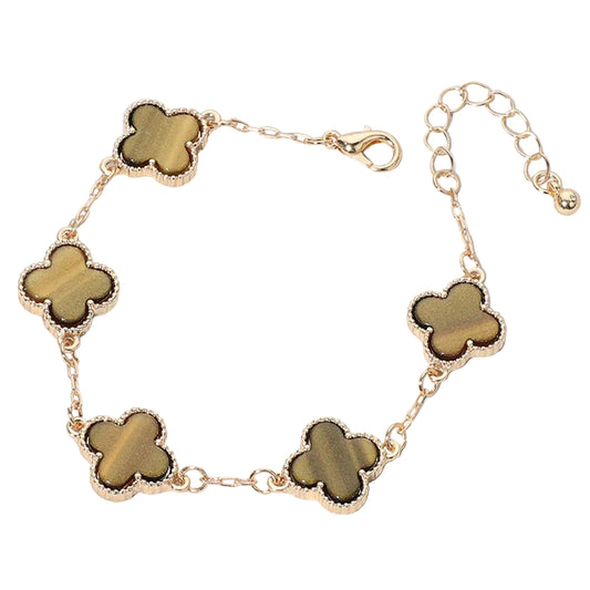 Brown Clover Bracelet