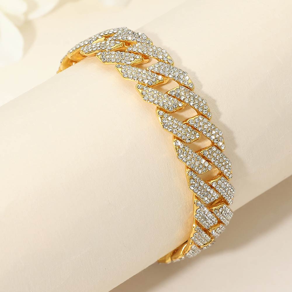 Cuban Link Chain Bracelet, Gold