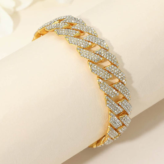 Cuban Link Chain Bracelet, Gold