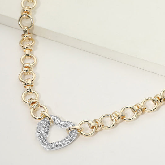 Heart Necklace 14K Gold Plated