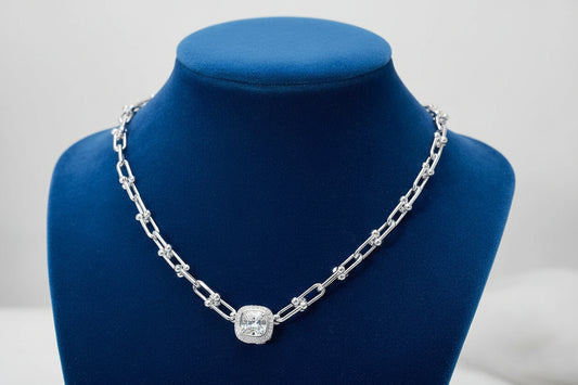 Elegant CZ Stone Accent Necklace