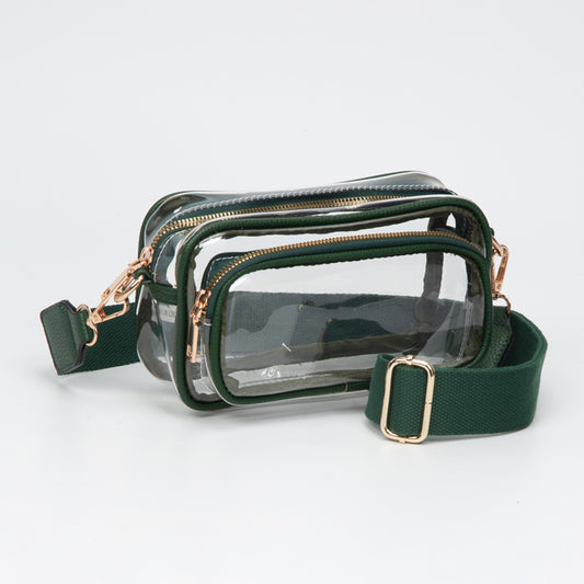 Transparent Crossbody Handbag, Green