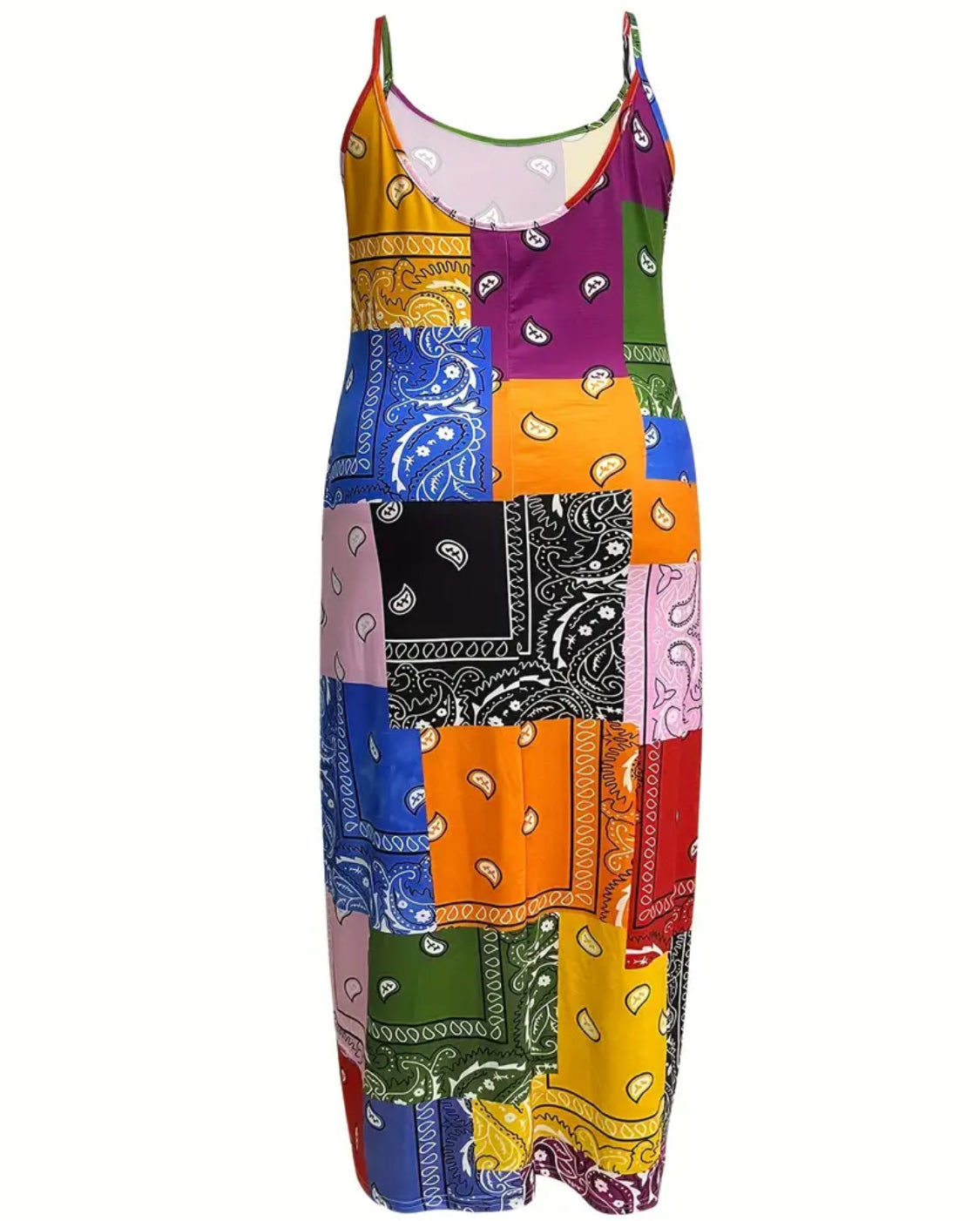 Cami Dress with Patchwork Design Size 16