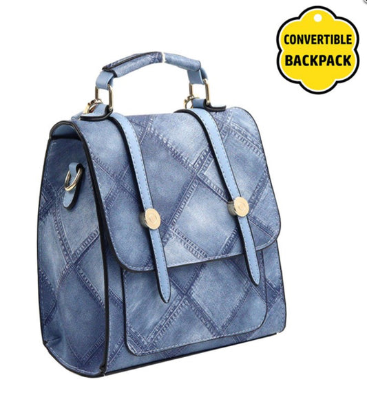 Convertible Backpack Denim