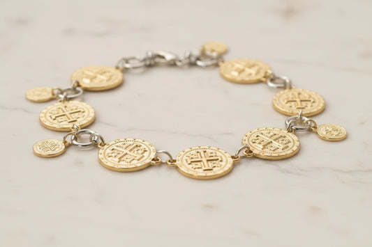14K Gold Plated Charm Bracelet