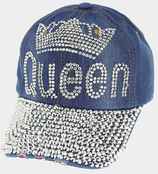 Queen Bling Denim Hat