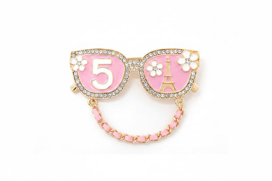 Pink No.5 Sunglasses Brooch
