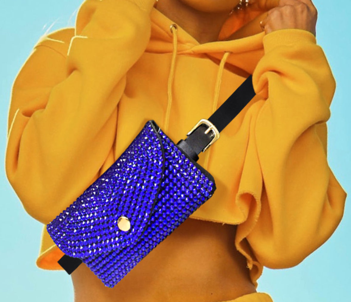 Bling Belt Bag/Crossbody Bag Blue