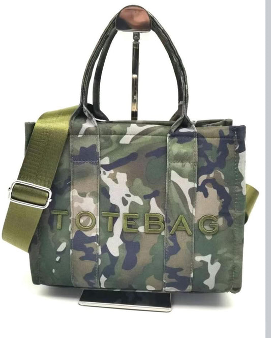 Camo Crossbody Tote Bag