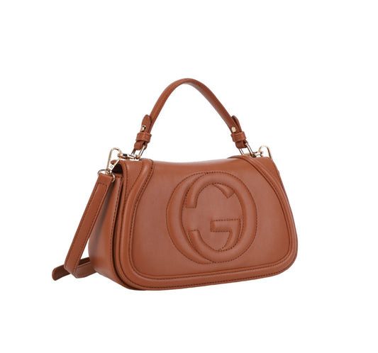 Crossbody Satchel Handbag, Brown