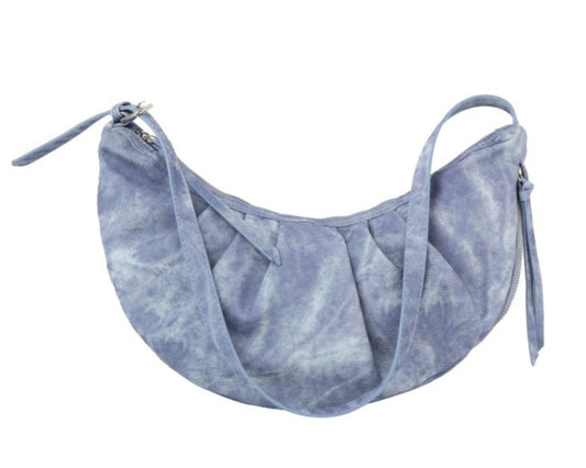 Denim Hobo “Half Moon” Handbag