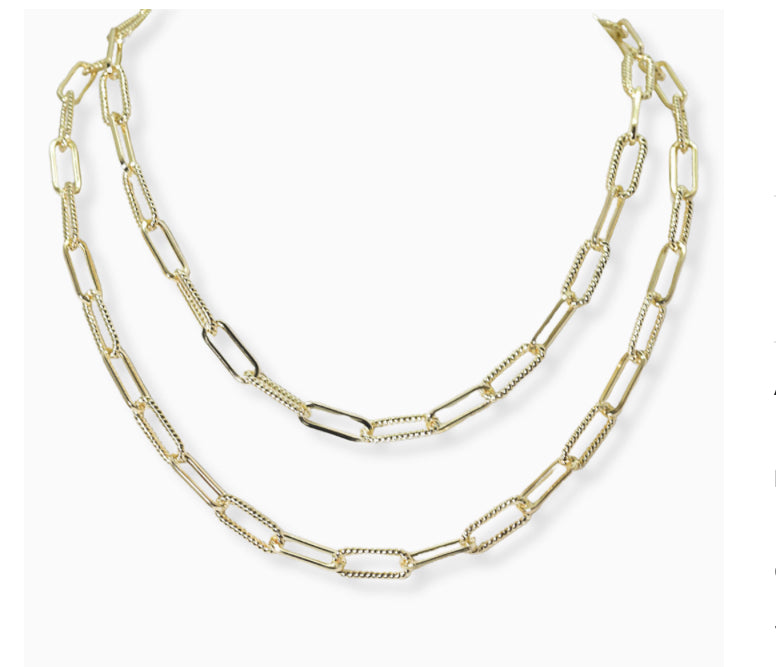 Long Chain Necklace-Gold