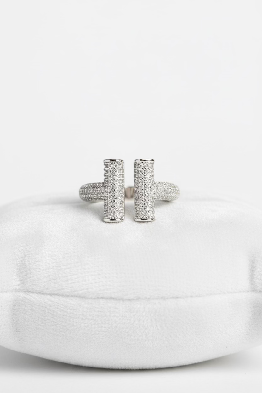 Elegant 18K Gold Plated T Ring